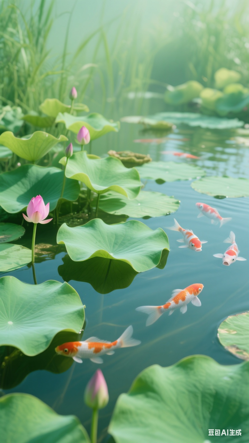 字体 的想法: 鱼戏莲叶东,鱼戏莲叶西,看着鱼,和鱼旁边的倒影,发现