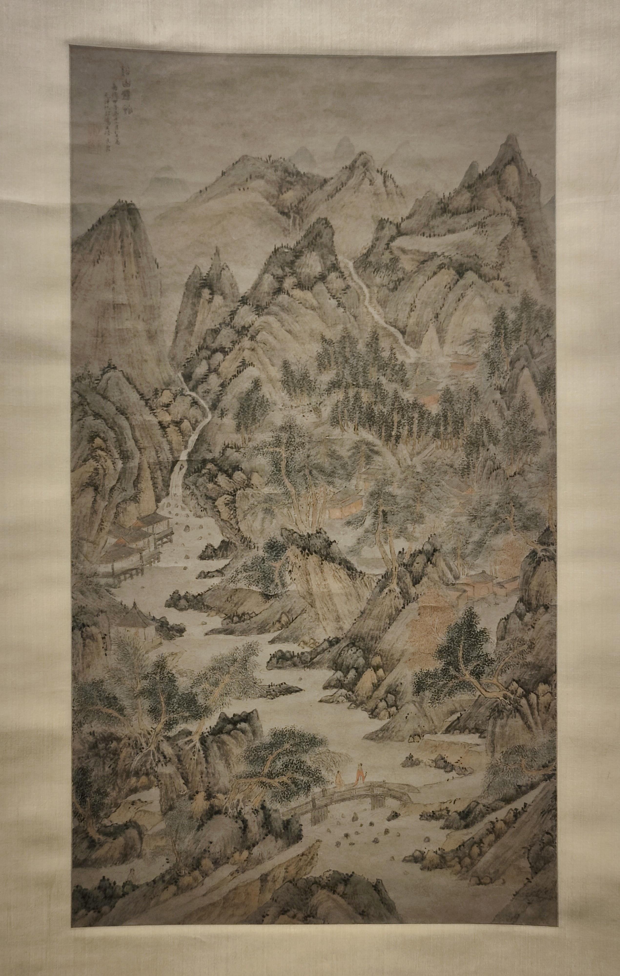 文伯仁溪山仙馆图轴写在开篇不少专家点评此作很像文伯仁学王蒙的风格