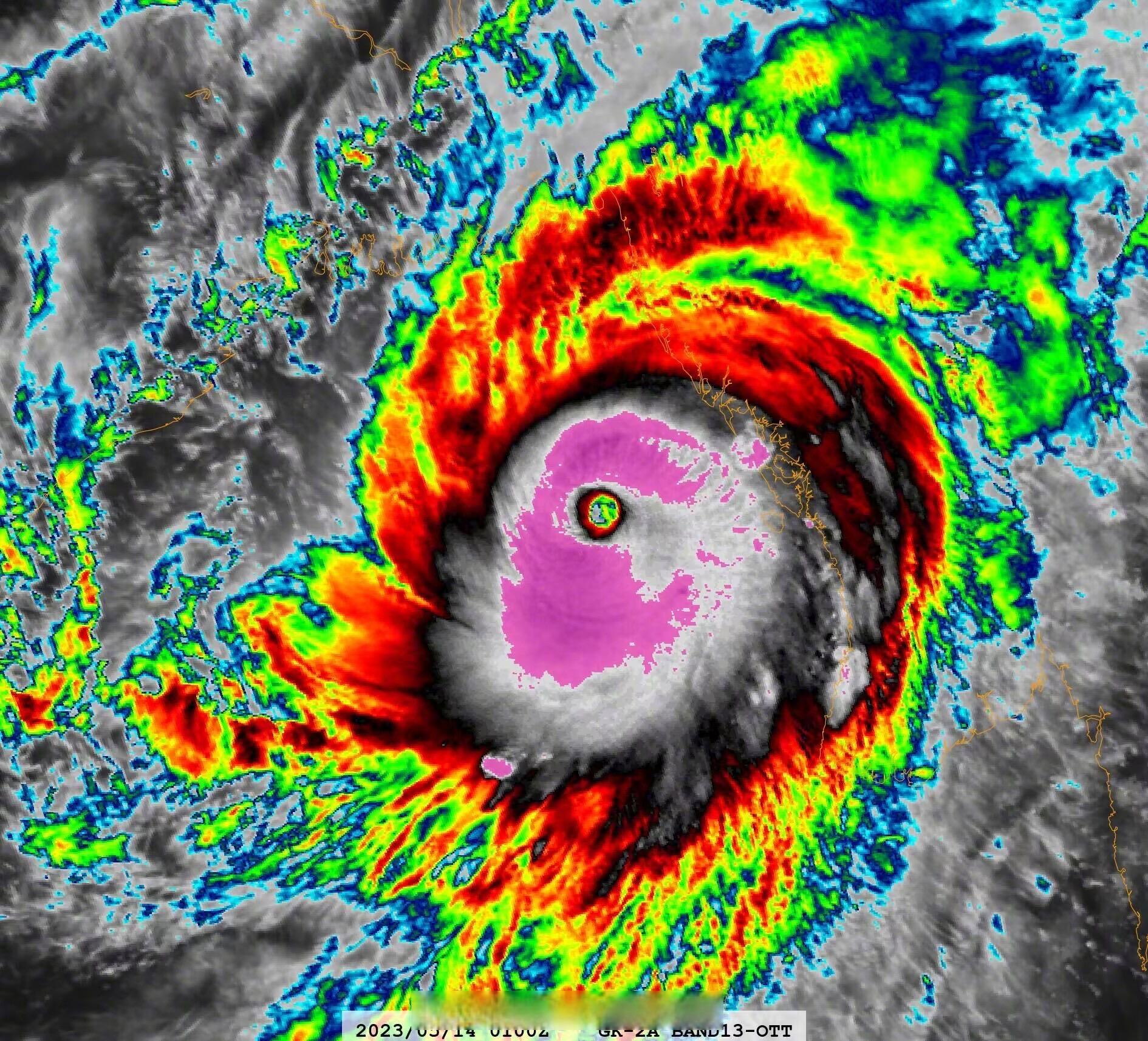 dg kwok 的想法: 北印度洋旋风摩卡/旋风穆查(mocha)不断升级,将于