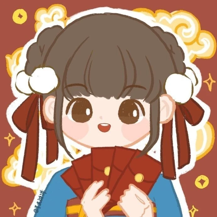 月半落 的想法: 新年可爱女生头像 | 给大家找了一些适合过新年换上的