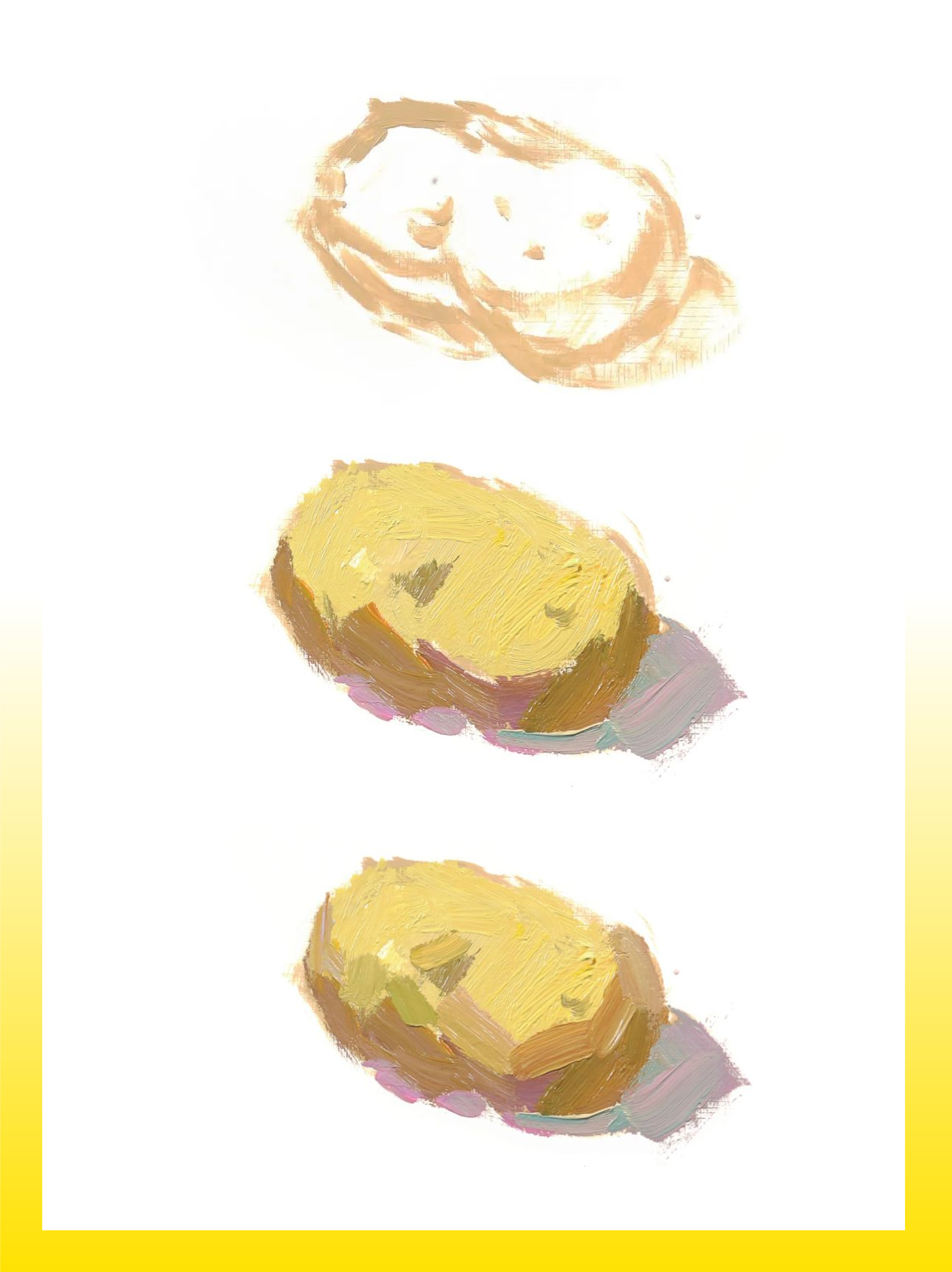 九方画室 的想法: 九方艺考| 色彩静物单体教程—土豆 | 土豆结构复杂