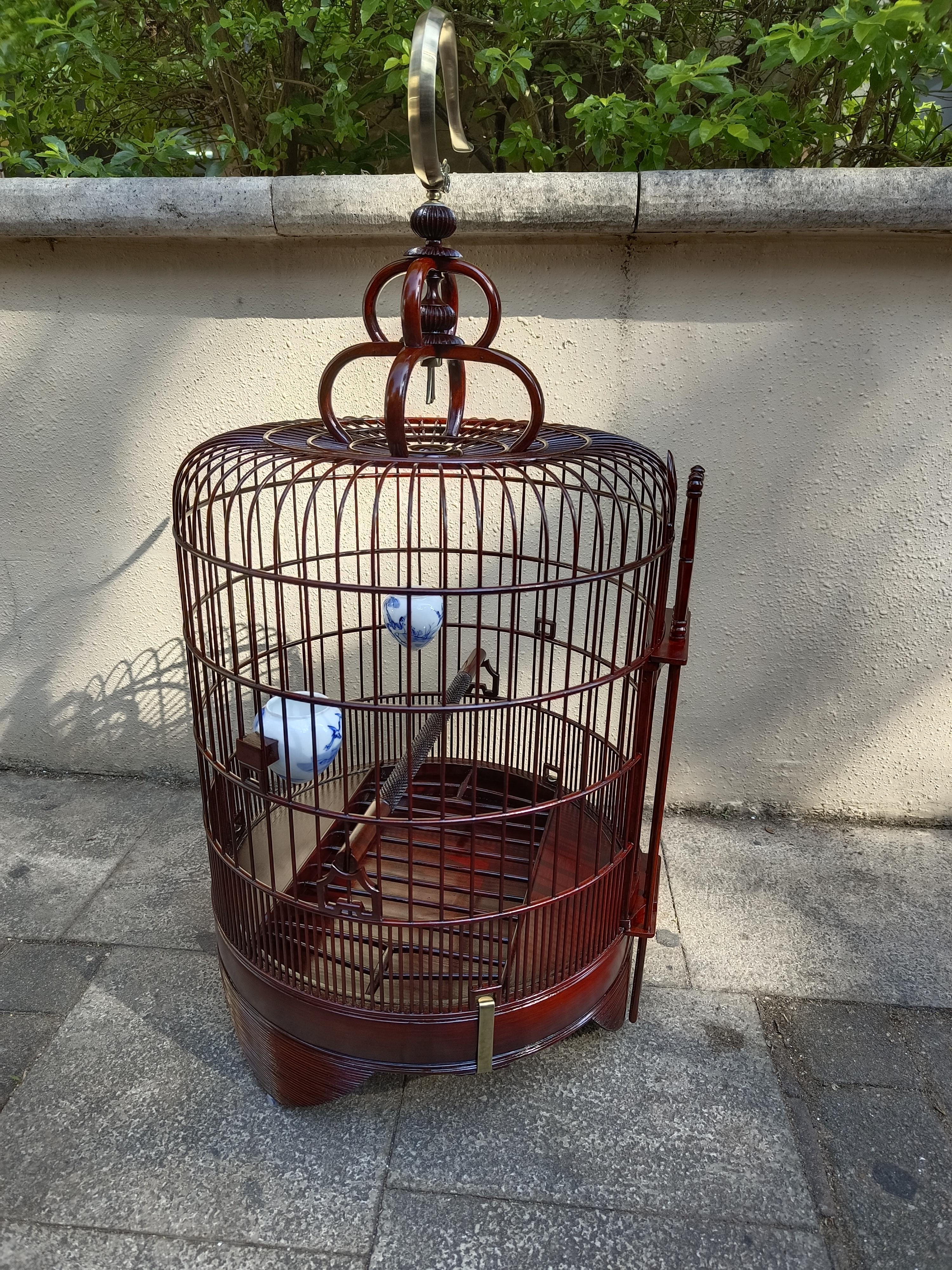 36生漆广笼清远笼 | 三拉对节丝无节的高配画眉鸟笼!