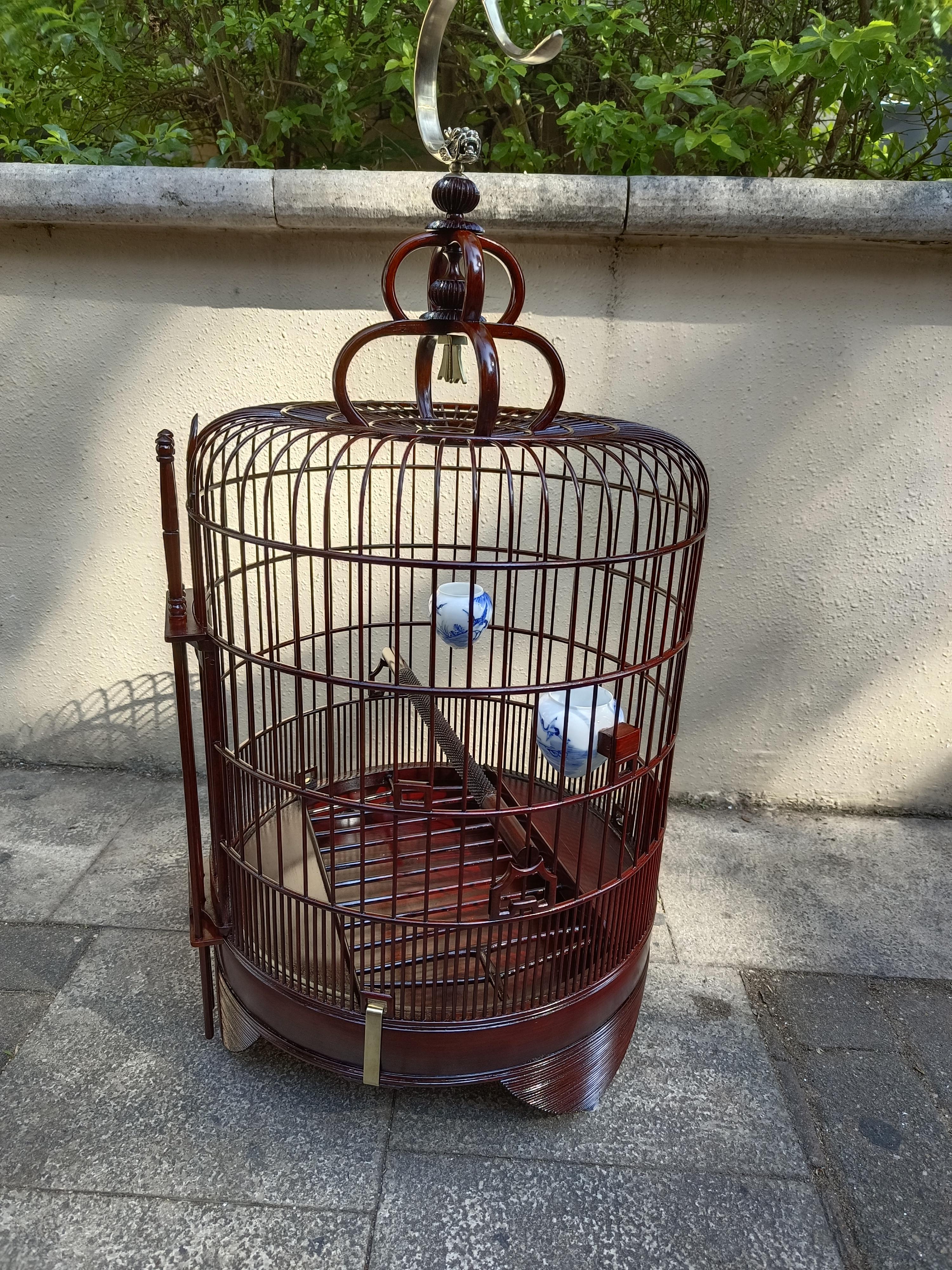 36生漆广笼清远笼 | 三拉对节丝无节的高配画眉鸟笼!