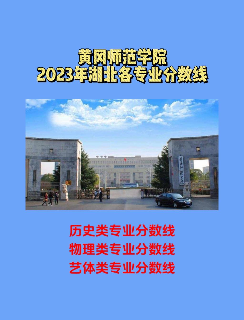 黄冈师范学院2023年专业录取分数线 