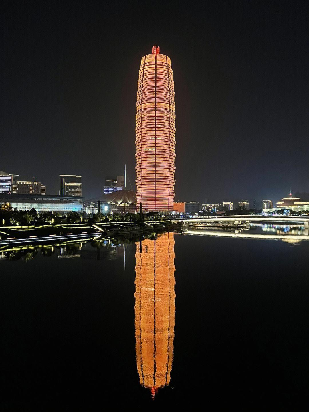 翱翔的大鹏鸟 的想法: 郑州标志性夜景大玉米楼,太美了!
