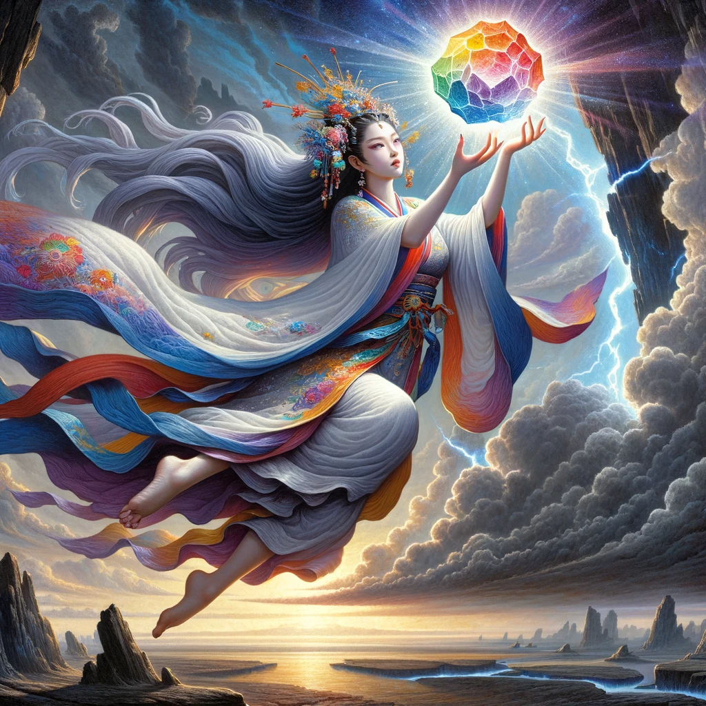 复兴:ai画经典形象之女娲补天