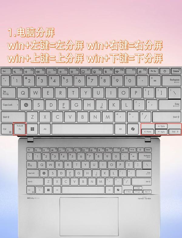 robin 的想法: 华硕A豆14 Air 3个实用隐藏玩法 | 1.电脑分屏win+左键=左分屏 win+右键=右分屏 win+上键=上分屏 ...