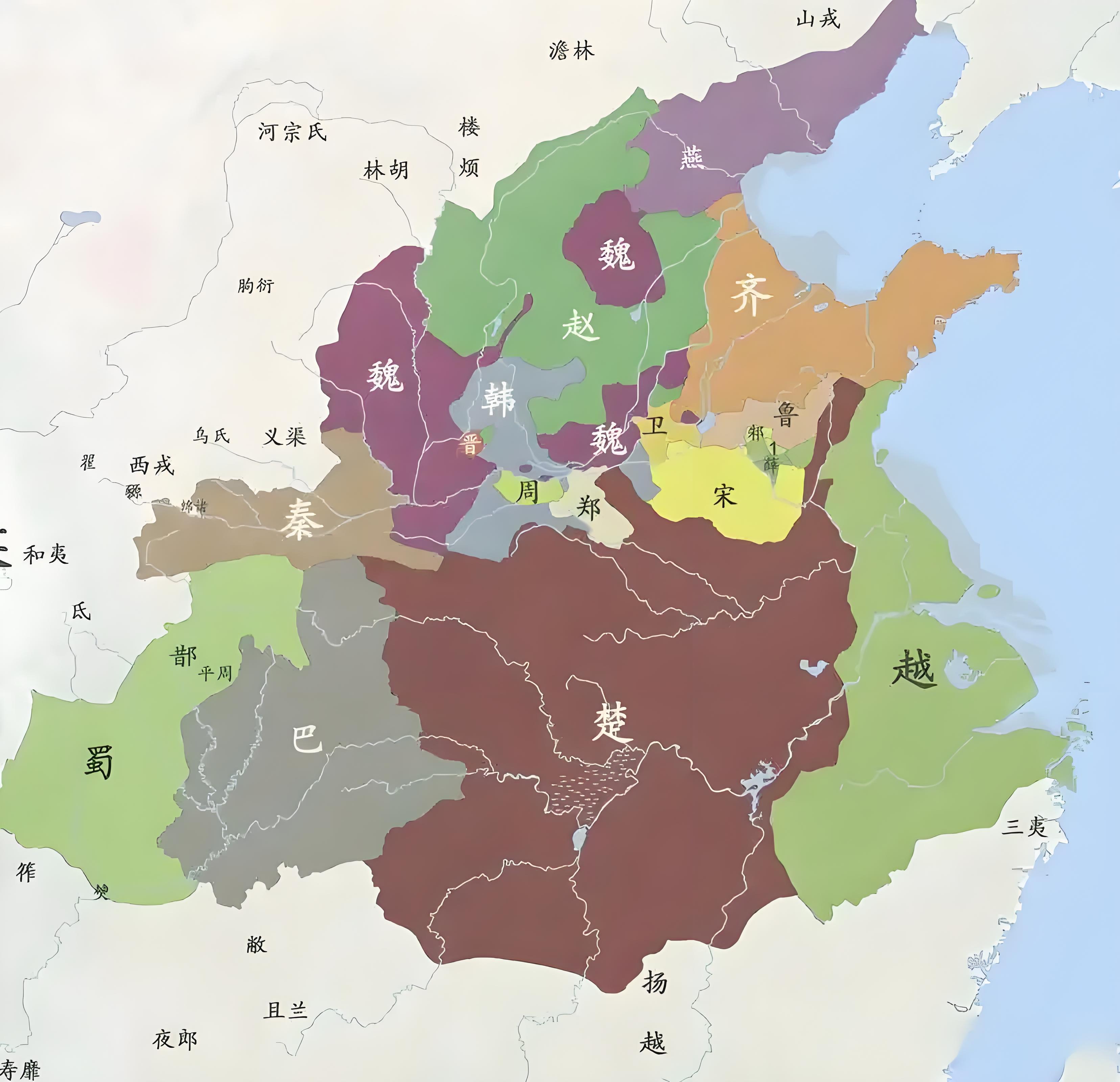 历史文化键盘侠 的想法: 秦国变法前后地图的变化