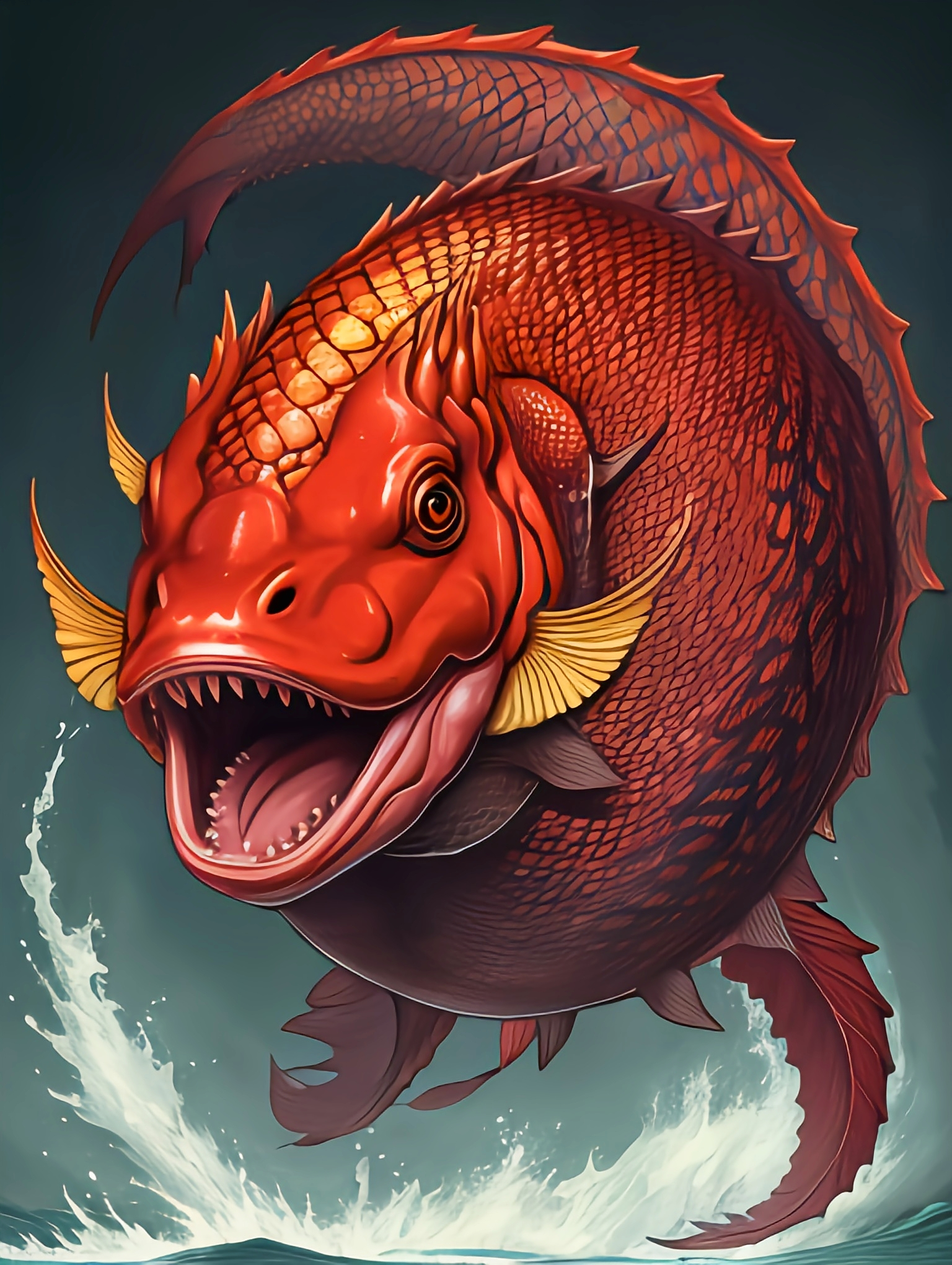 梁说佳史 的想法: 异兽"横公鱼",用刀砍不动,用火烧不死