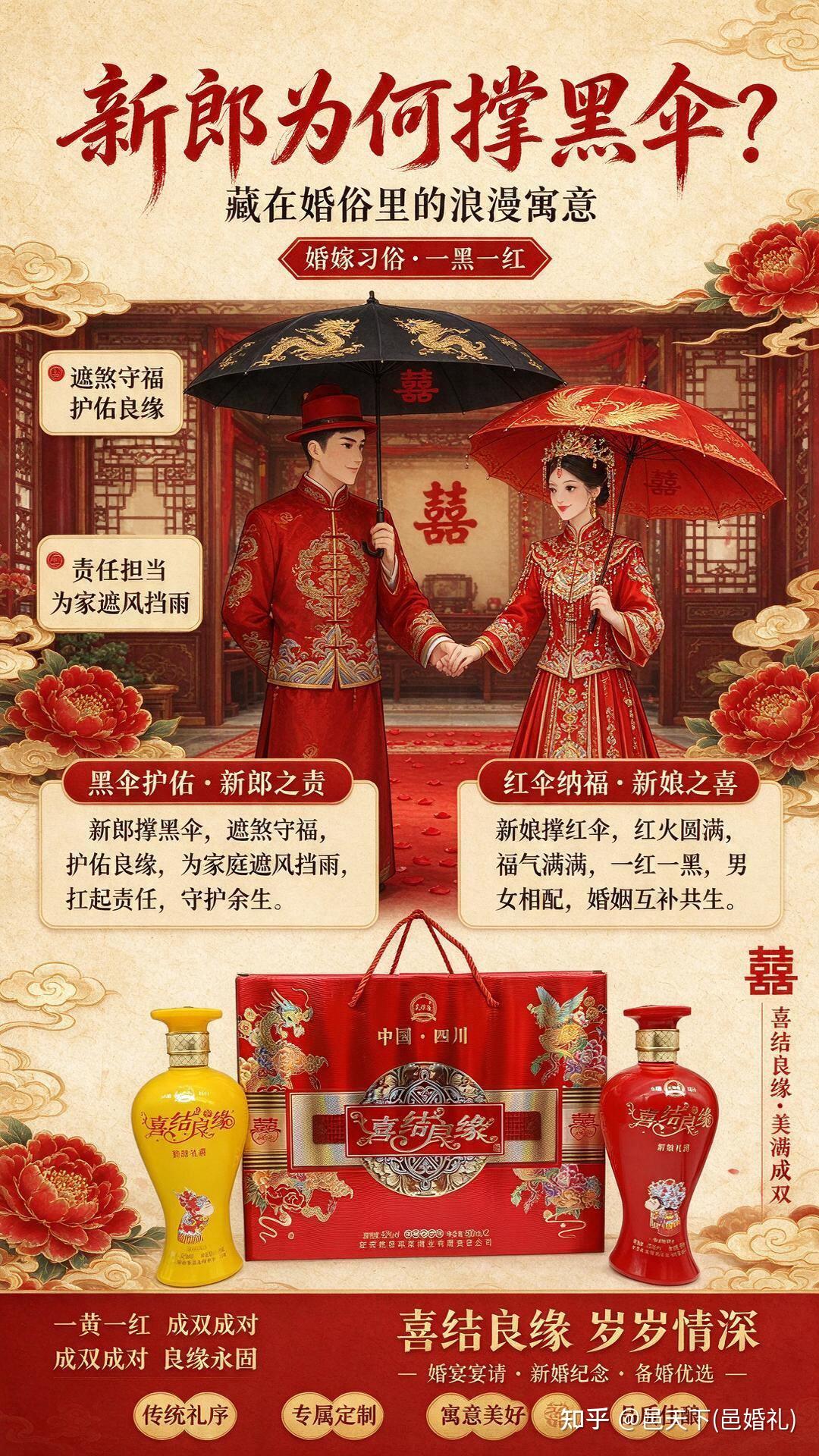 新郎结婚撑黑伞寓意 传统婚俗详解