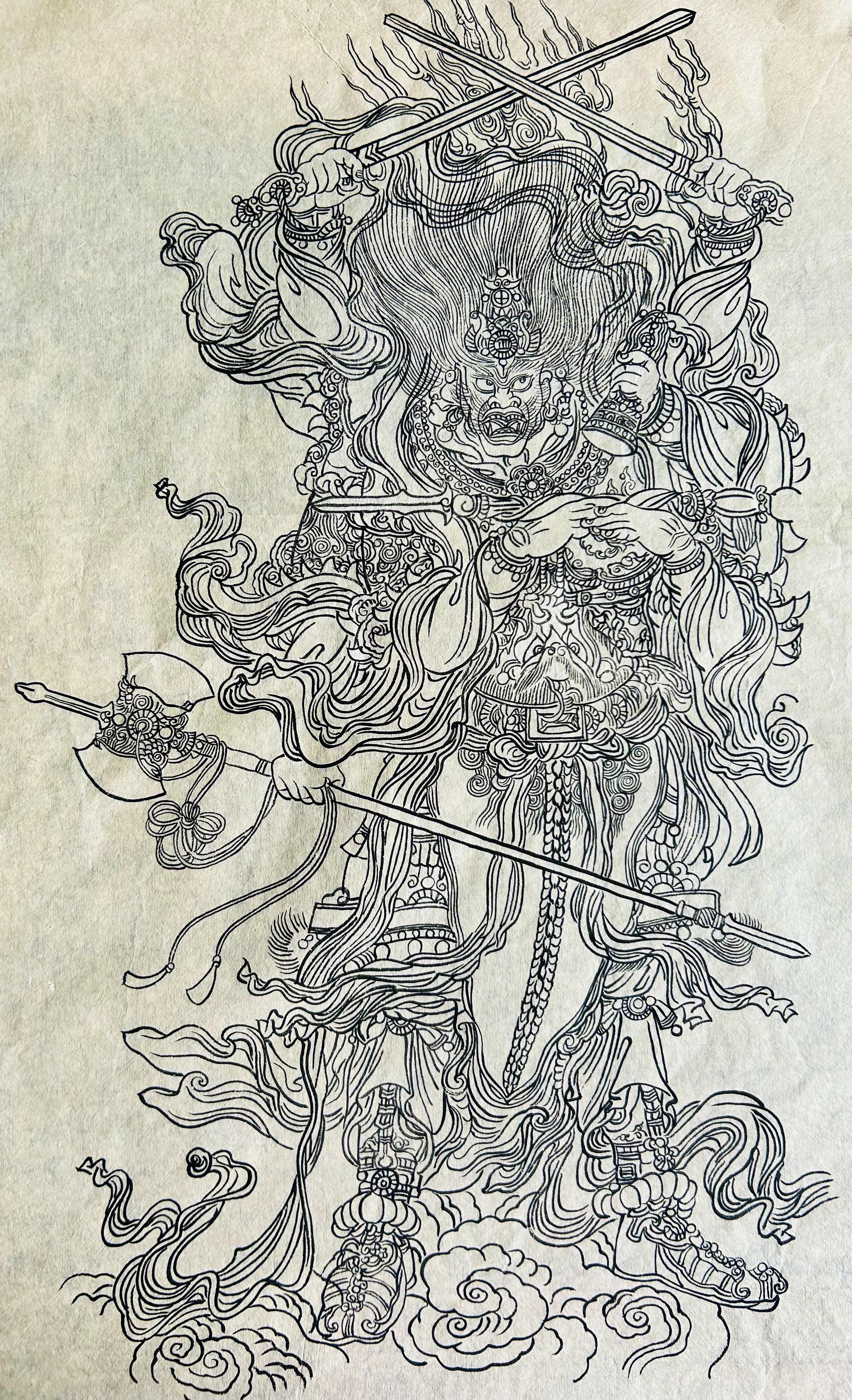 静观斋 的想法: 国画线条练习之《永乐宫壁画》线描摹写