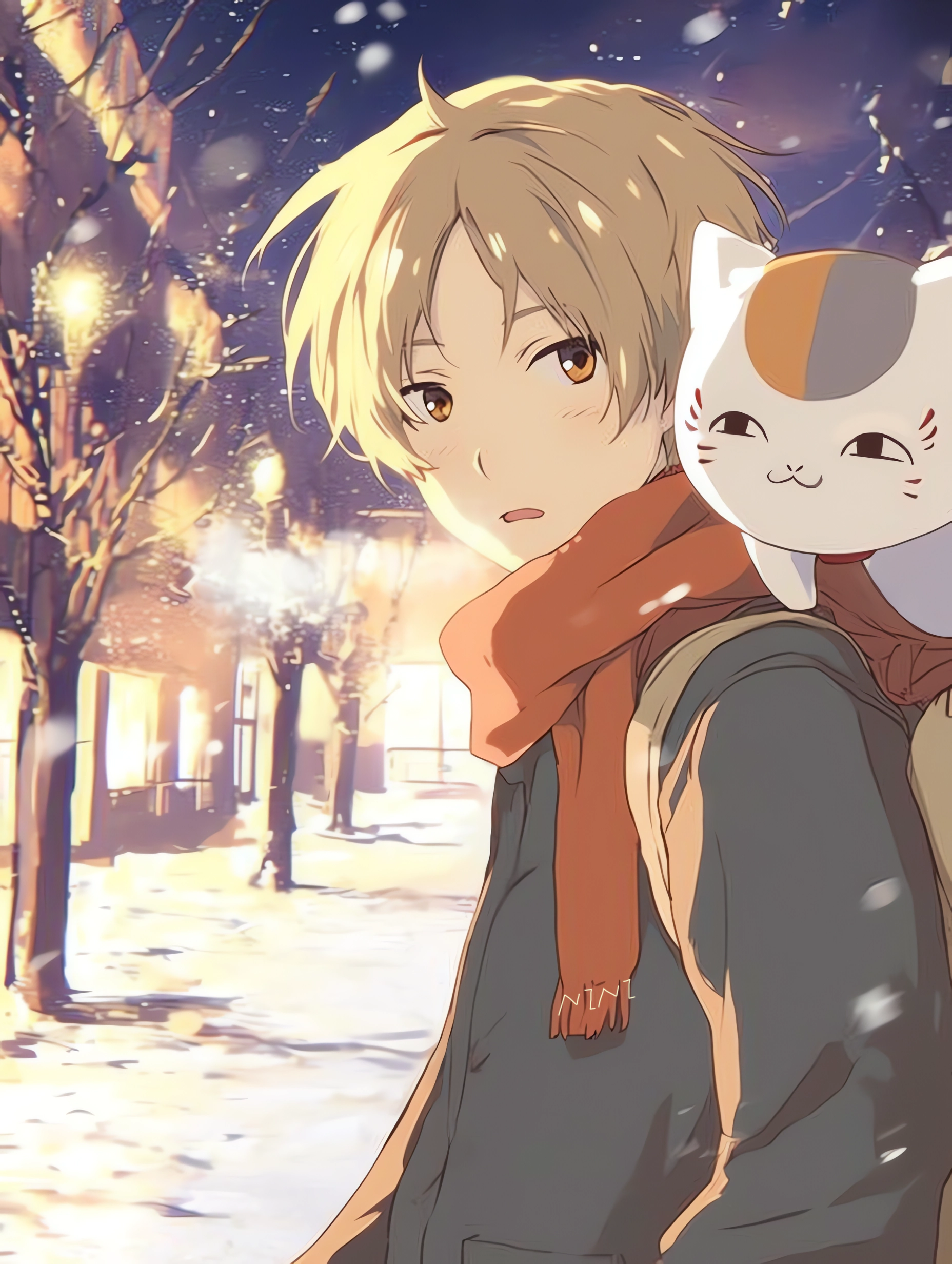 妮妮 的想法: 【夏目友人帐】雪花,圣诞树,新年烟火🎄