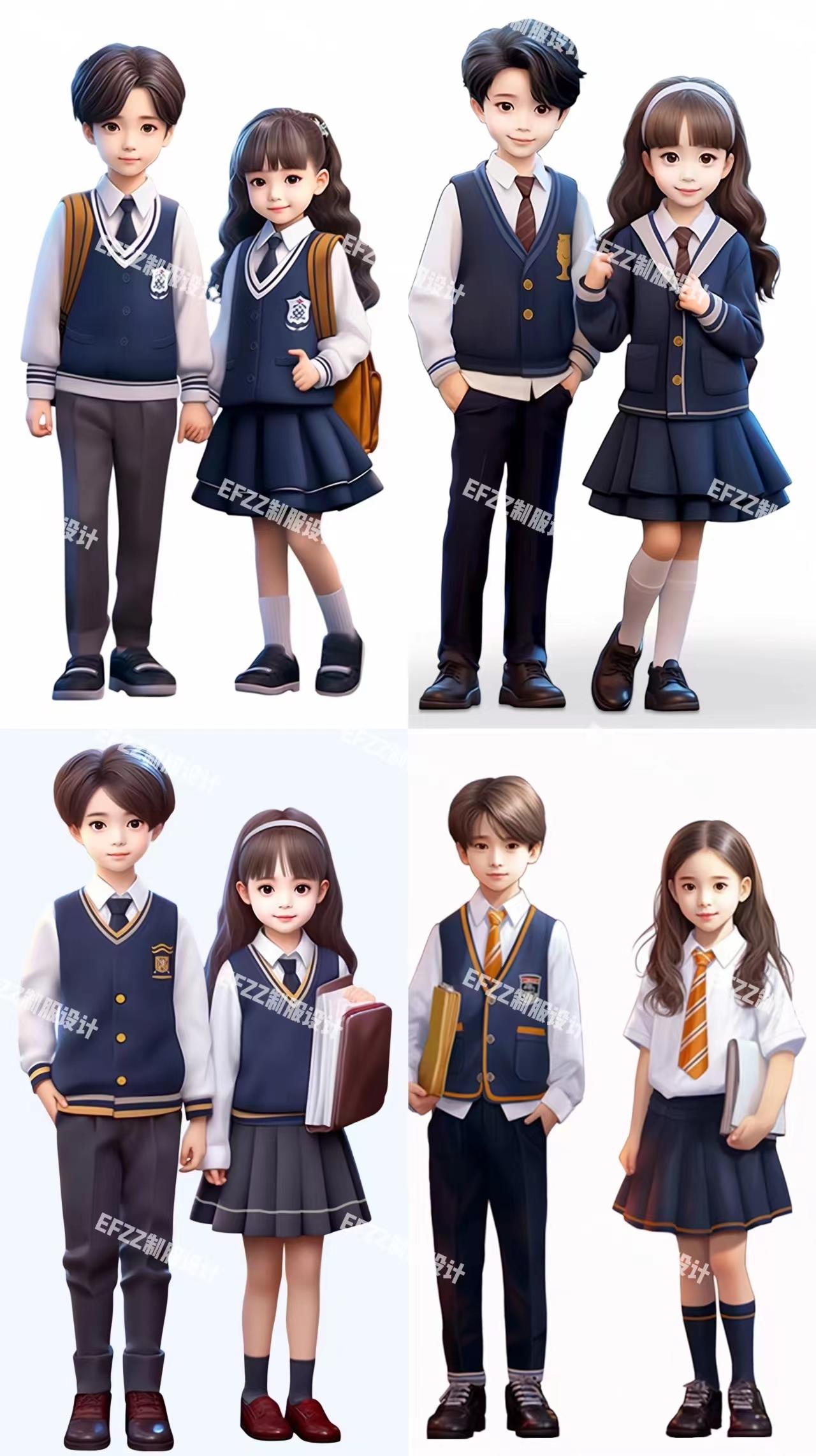 英伦风校服是指源自英国学校的校服,其设计风格简约,优雅,高