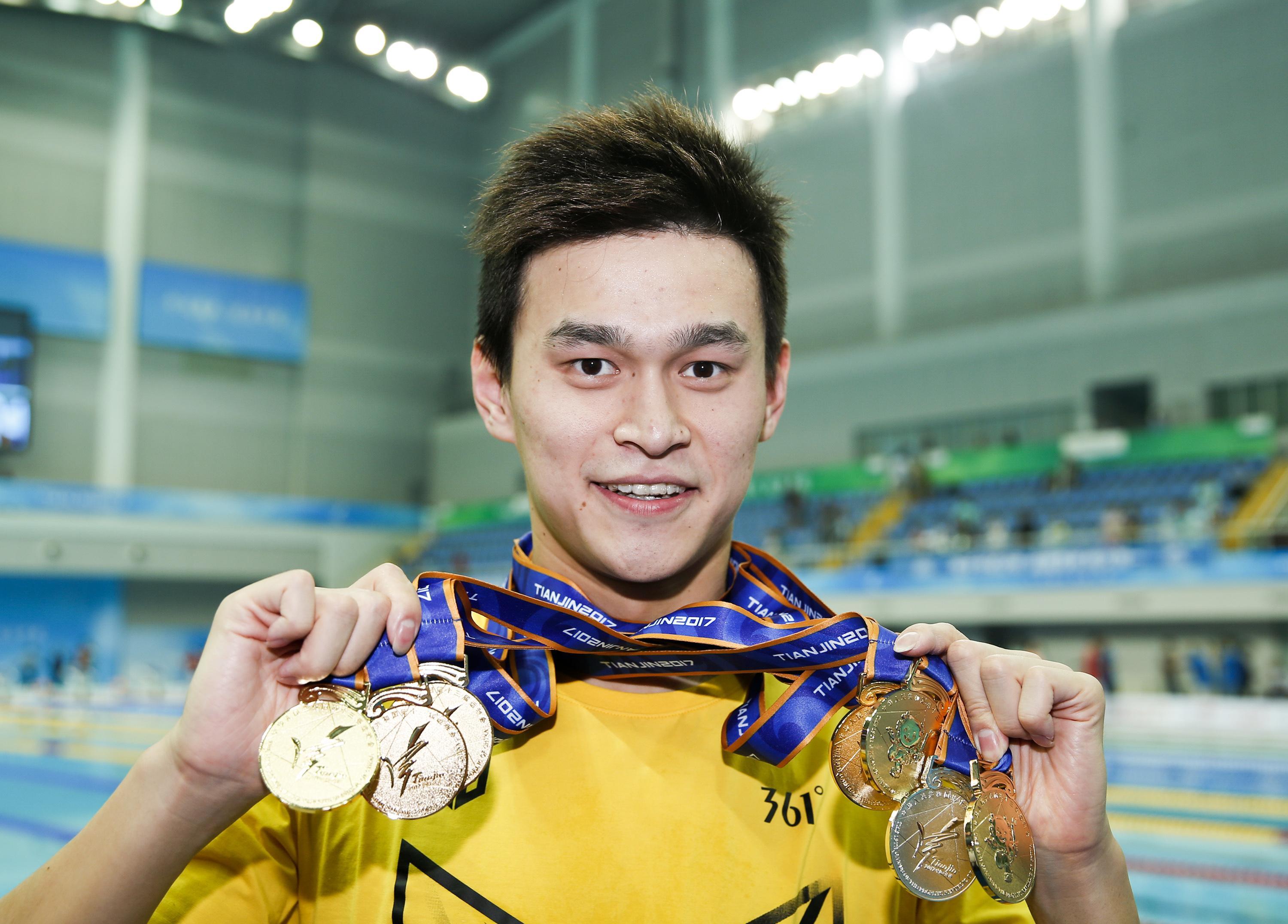 世界十大男子游泳名将八第三位孙杨