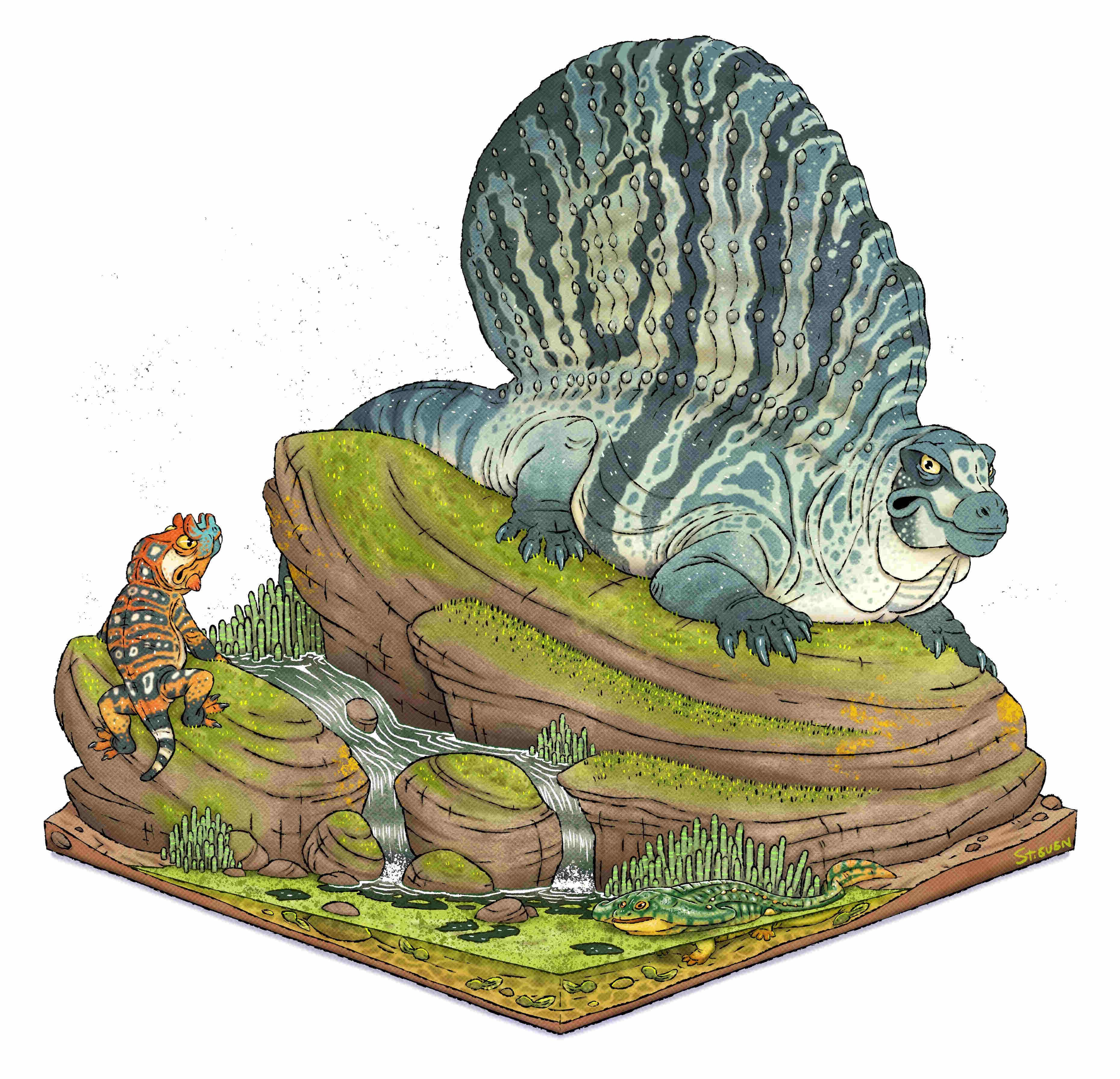 江泓 的想法: 【古生物复原欣赏】方寸之间的史前小景 br> 艺术家