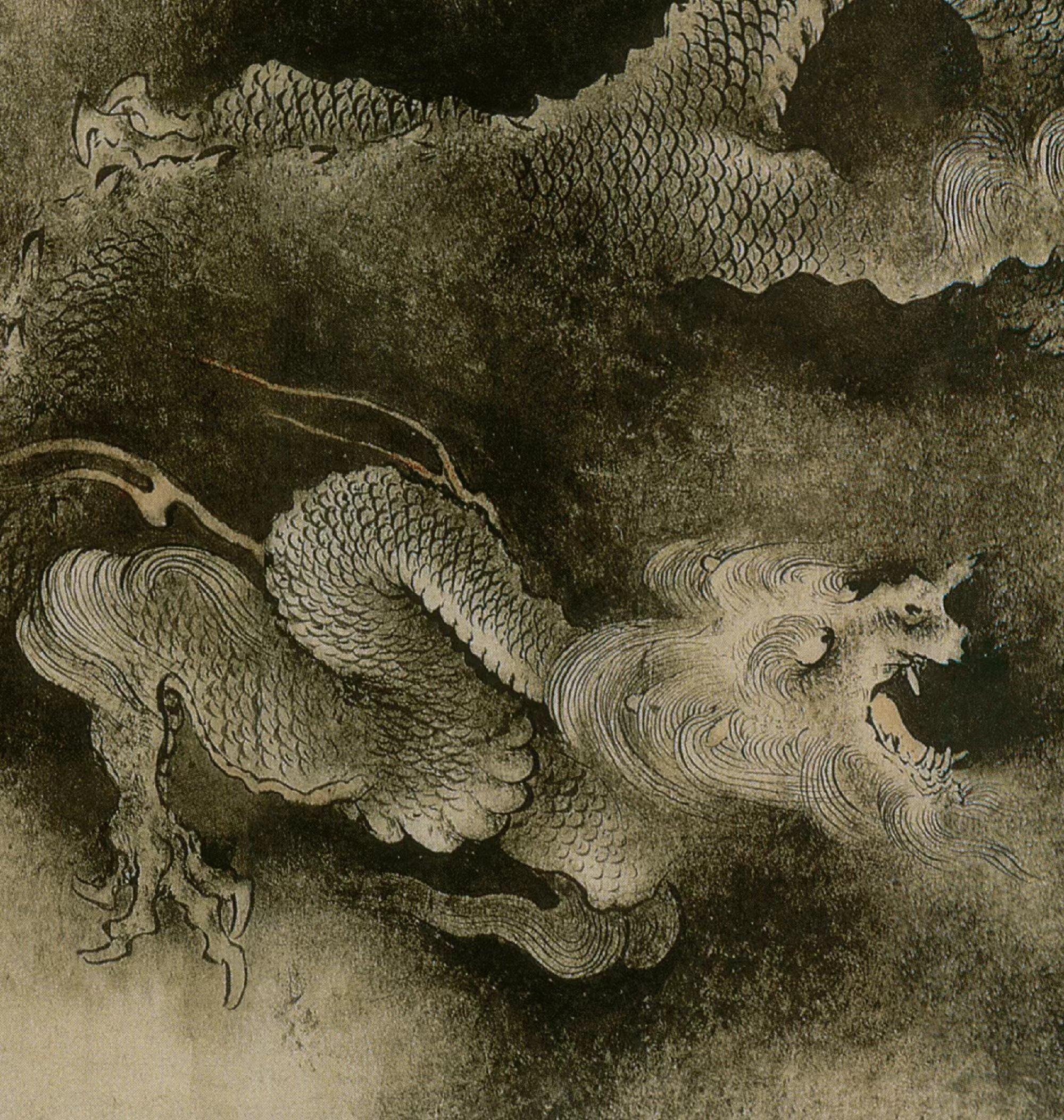 松兰铺子 的想法: 周末图卷—南宋,陈容《九龙图卷》 | 纸本淡色,46.