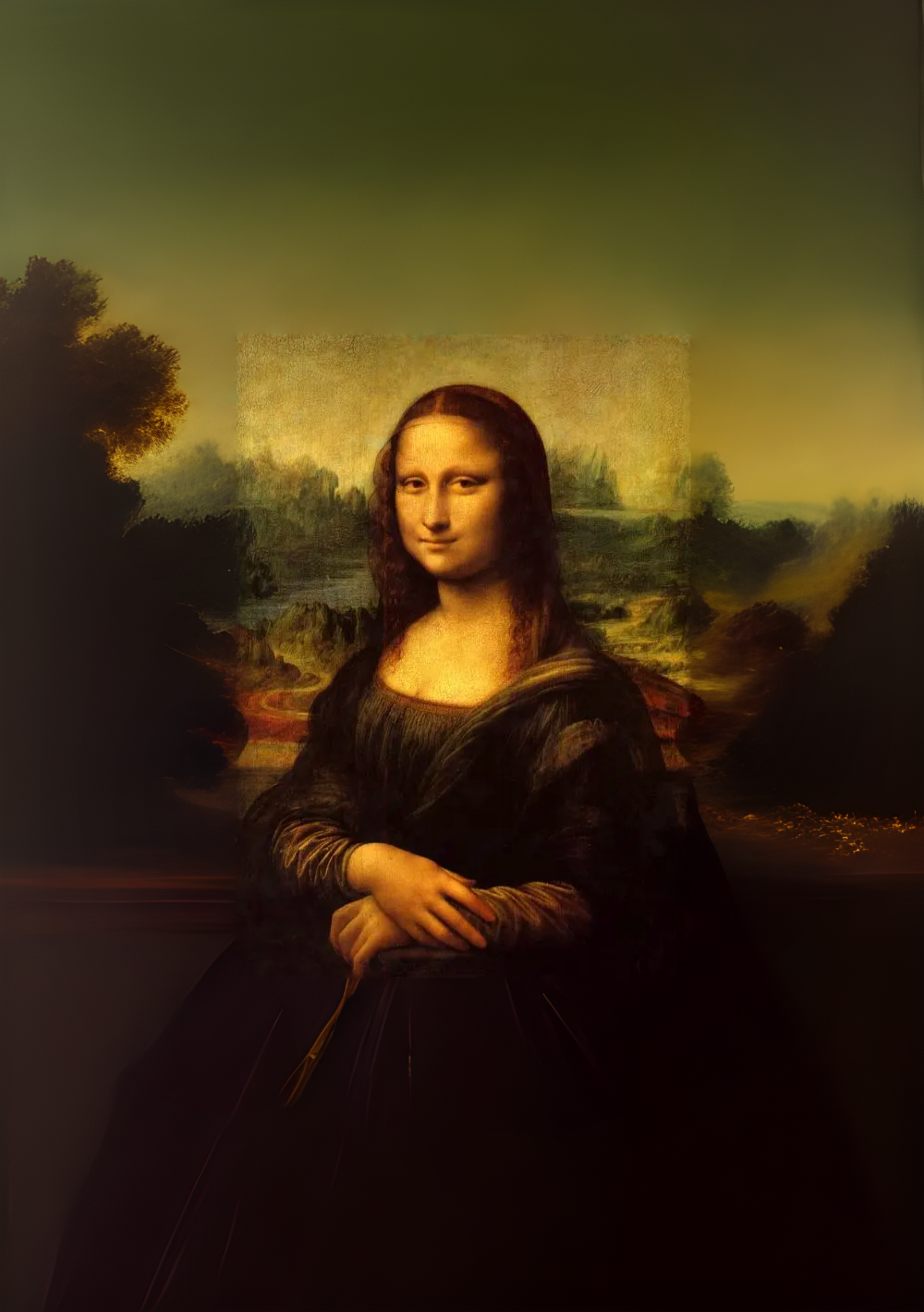 继续试玩美图秀秀的扩图功能,这次试试对世界名画的扩图,蒙娜丽莎是