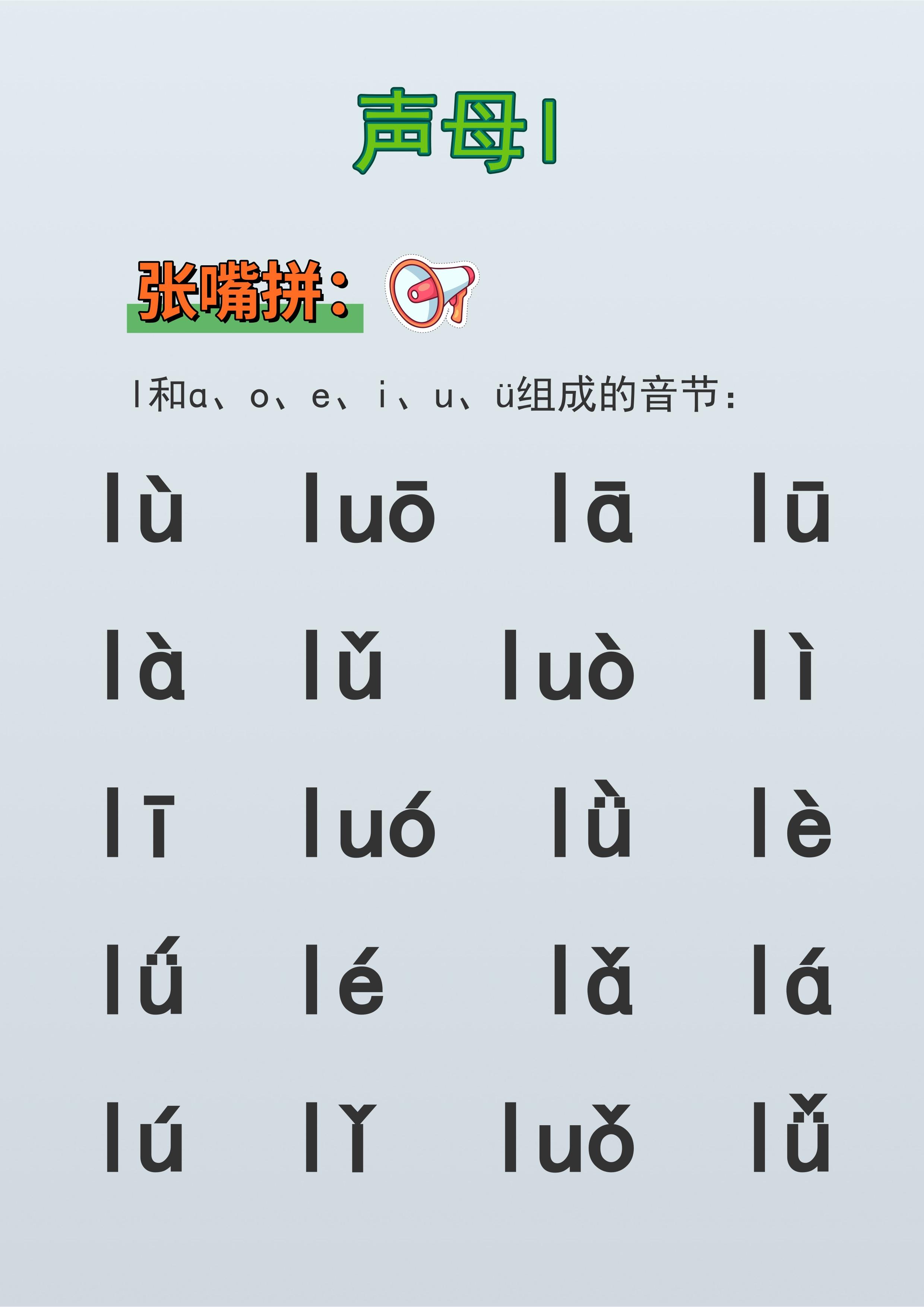 幼学启迪 的想法: 系统学习汉语拼音