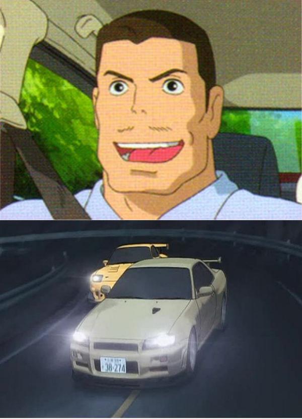 如何评价头文字d中启介fd与神之脚r34的对决