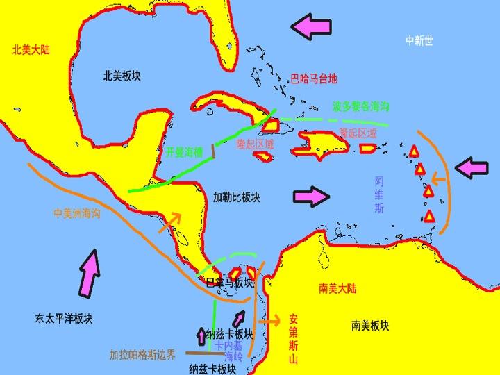 加勒比海地理位置图片