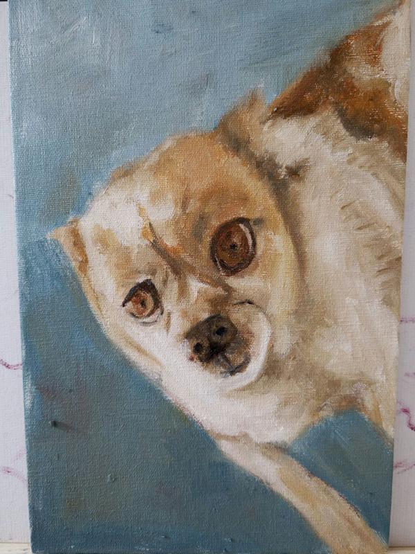 大二的时候第一幅油画画得就是她