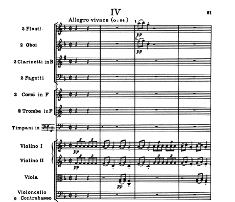 第   行 timpani 一栏是定音鼓.怎样空荡荡的吧.看看弦乐(后四行)