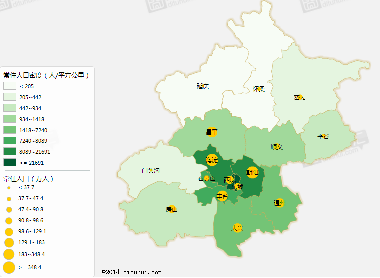 哪里有北京市人口密度地图