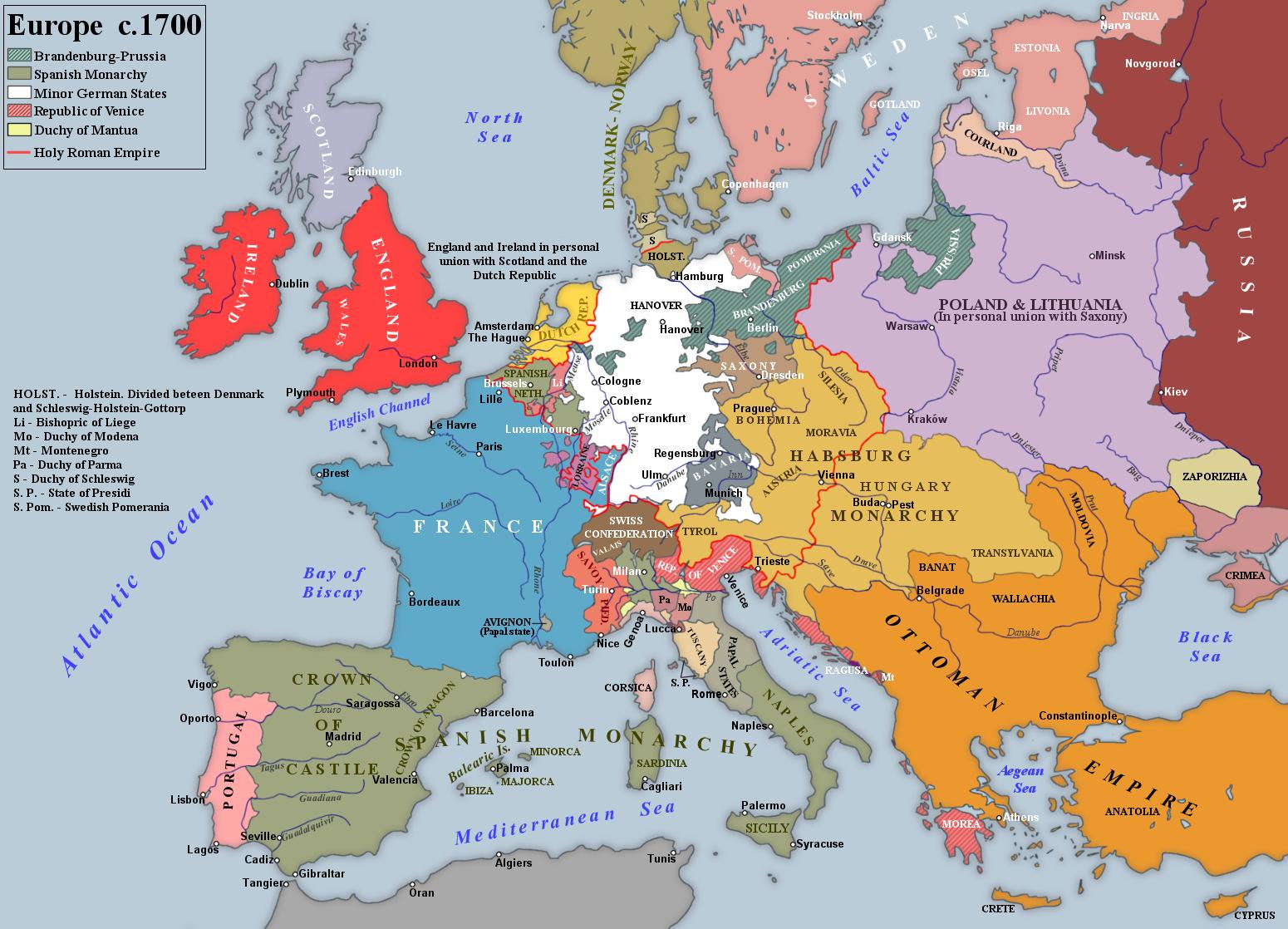 18世纪欧洲地图高清图片