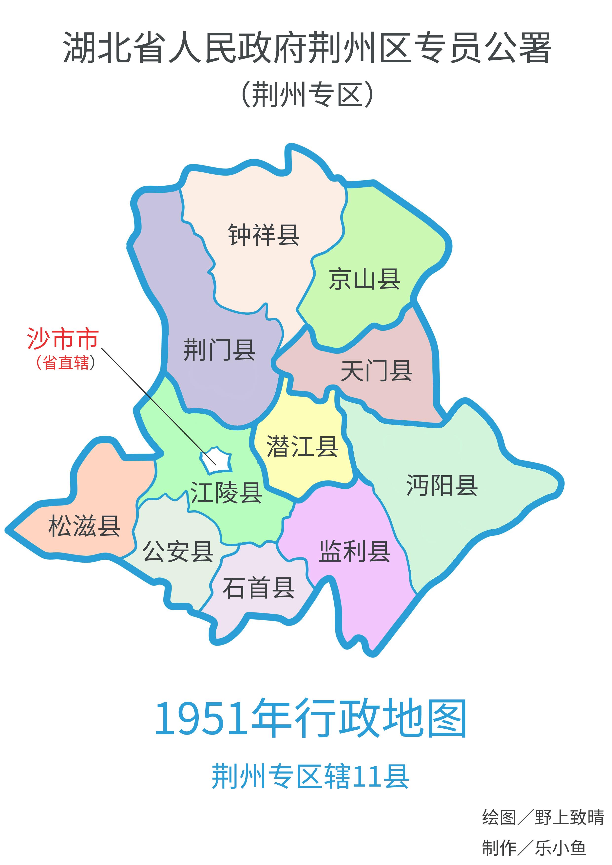 图解建国后湖北荆州行政区划变更史 