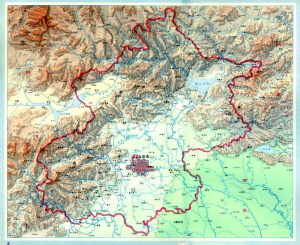 北京主要山脉地形图图片