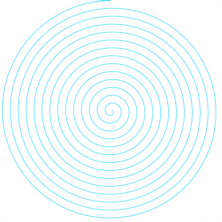 阿基米德螺旋线(等速螺旋线)的画法?