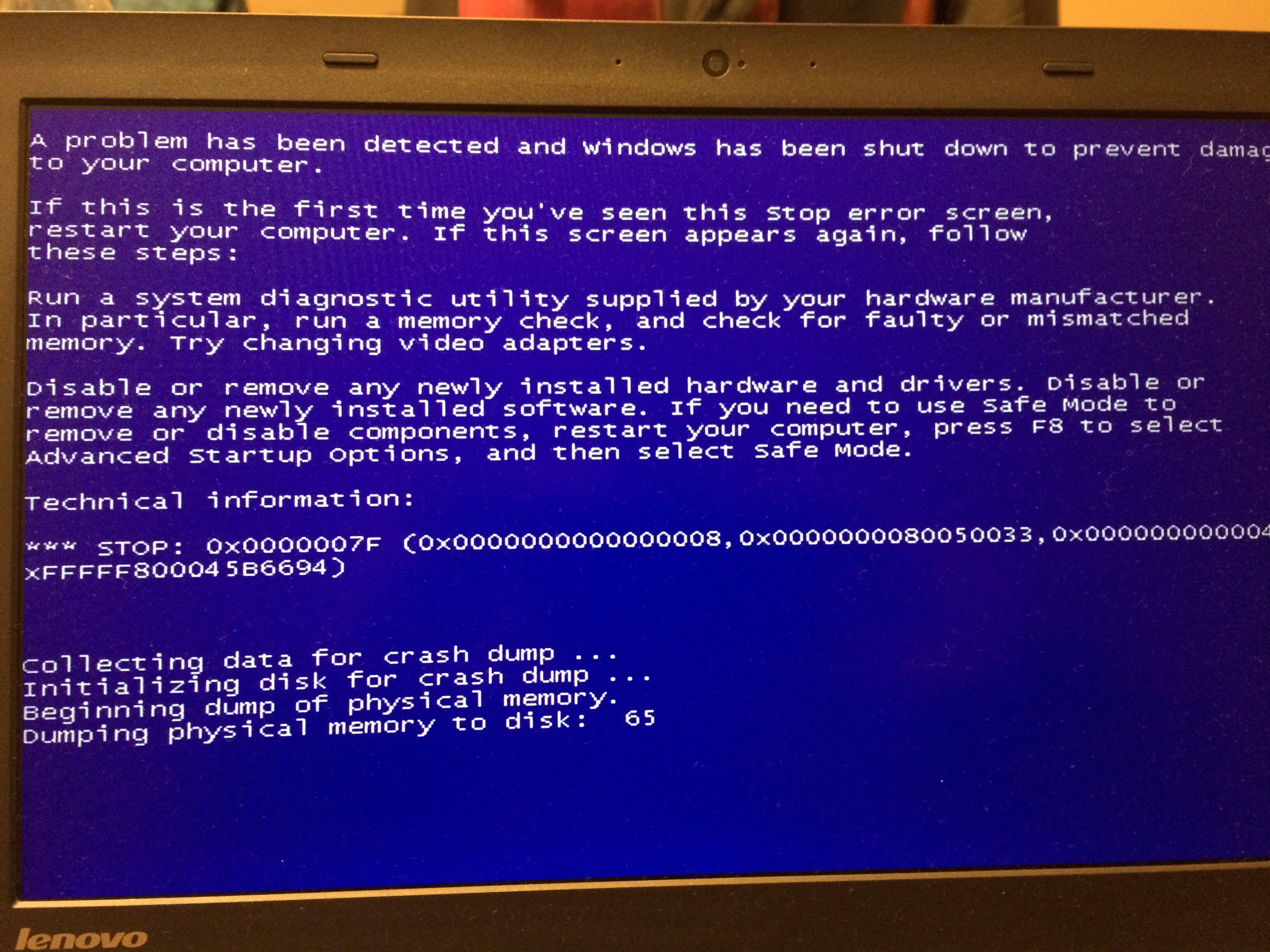 Thinkpad t440p 重装系统后后蓝屏 求大神们帮