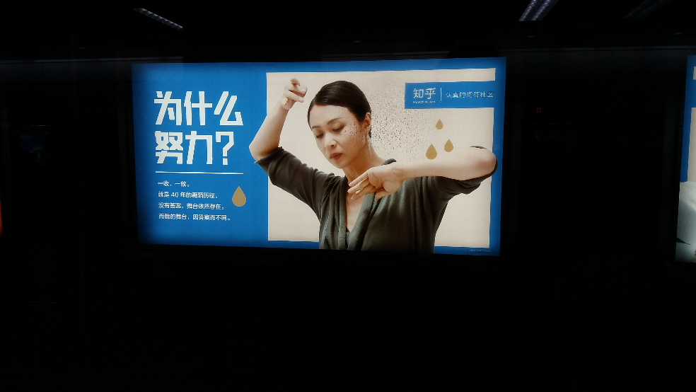 知乎上海地铁里新的广告那个女的舞蹈家是金星