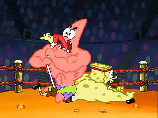 这个画面显示海绵宝宝有四个脚趾.紧接着→_→  显示全部