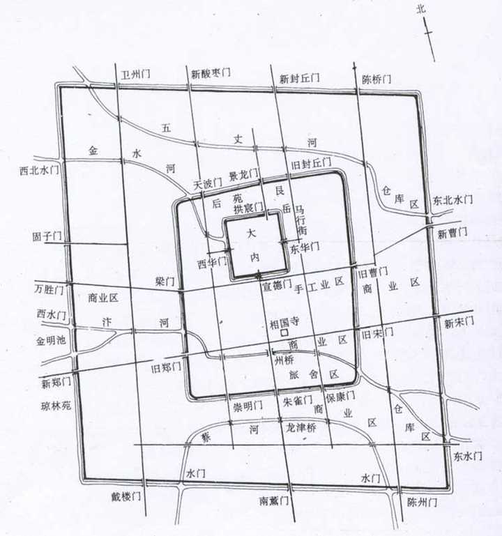 开封城平面图图片