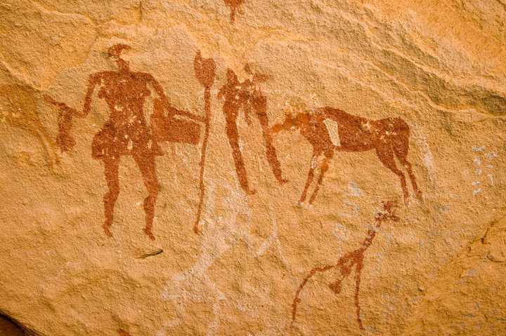 (利比亚史前岩画,约公元前4000年)