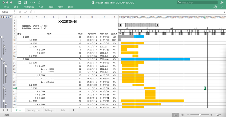 houqun.me/articles/project-plan-template-based-on-excel-2010.