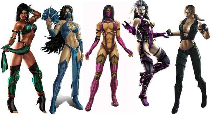 我最初的答案里po出了这张 早年的《mortal kombat》(真人快打)女性