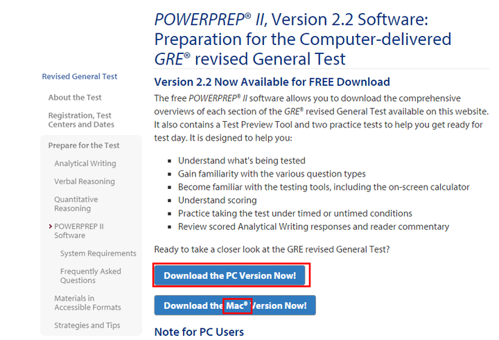 gre powerprep software for mac