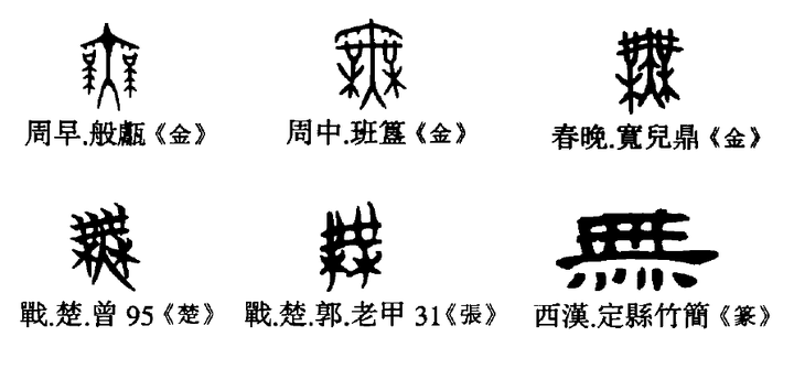 读作 wú 表「没有」的字为何写成「無」而非「无」? - 知乎