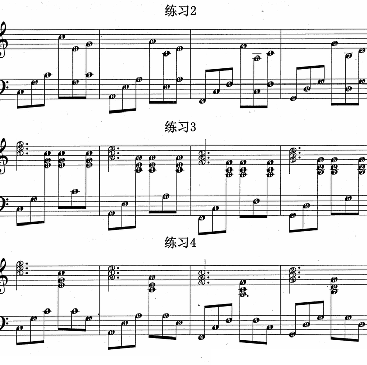 中国钢琴教材简五线谱弹唱里面的3 4拍子与6 8拍子伴奏 怎么理解学习 知乎