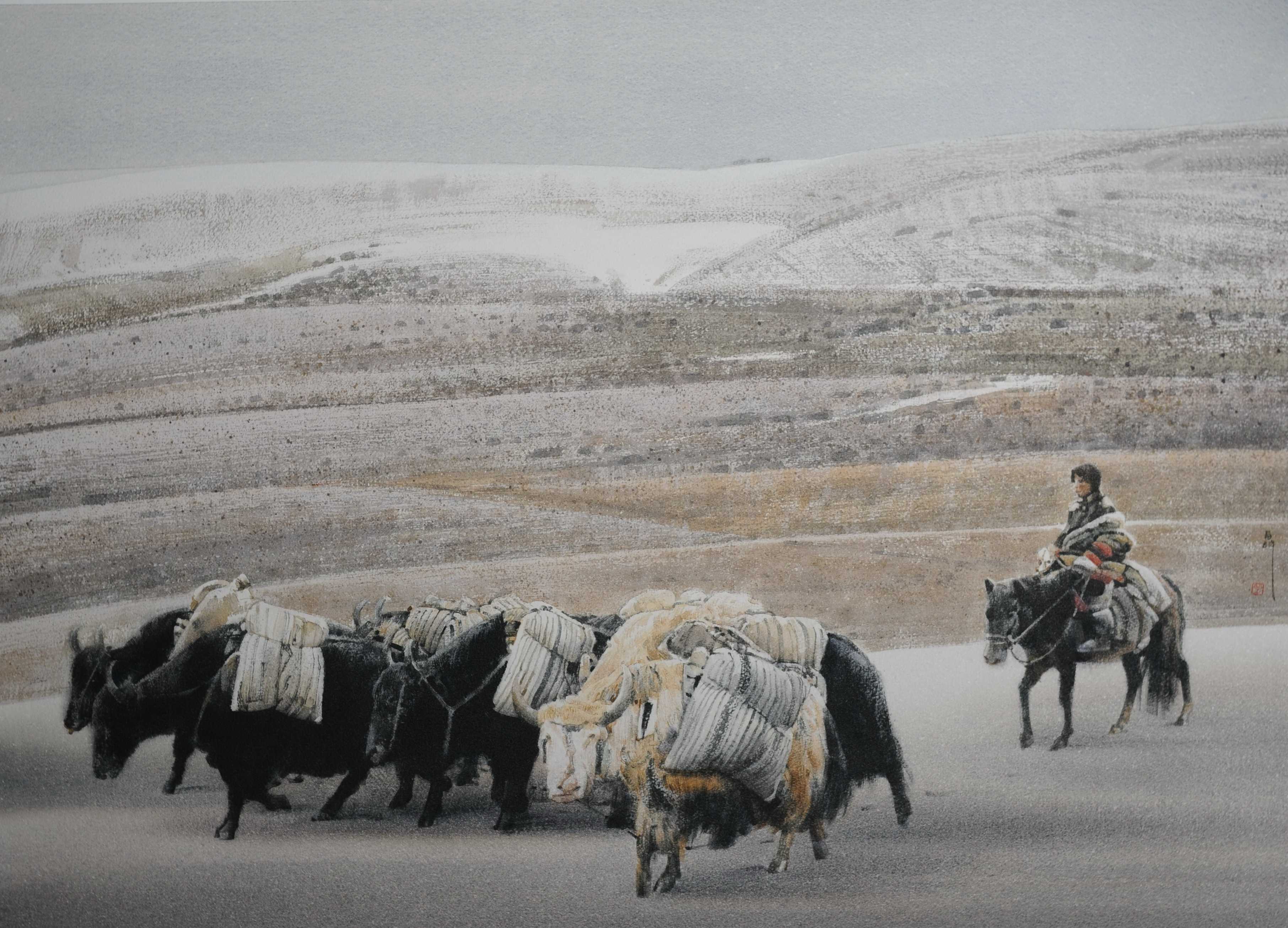 学院派水彩和插画类的完全不一样,贴一张我们老师