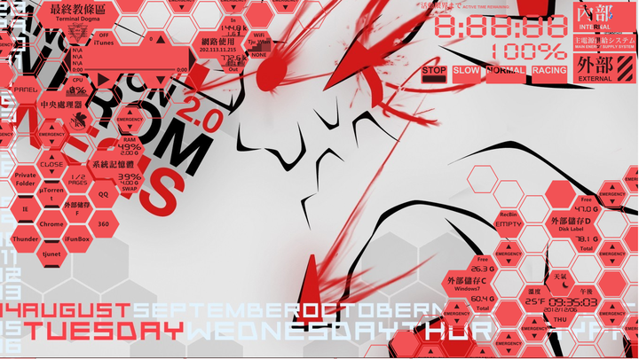 rainmeter软件,做eva蜂窝皮肤 随便贴个网址吧,[win7主题&eva蜂窝]