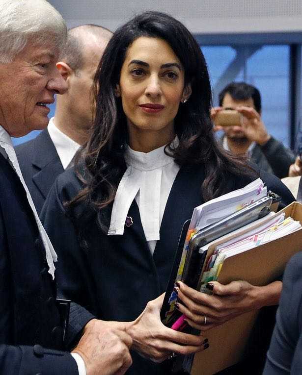 前方多图高能预警 英国美女律师amal clooney, 在各种法庭叱咤风云