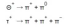 θ粒子和τ粒子的衰变公式