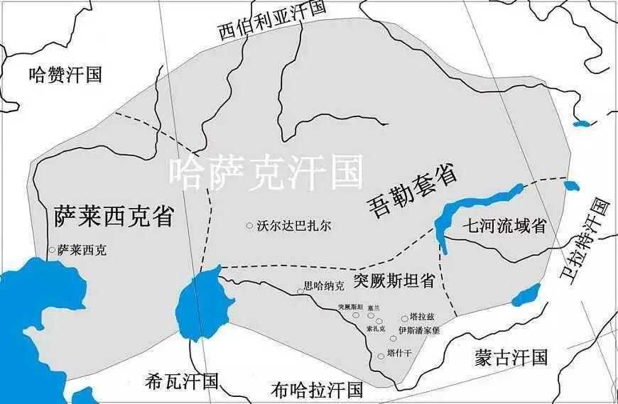 苏联划给哈萨克斯坦的地无非是沙俄18世纪中期占领的哈萨克汗国的领土