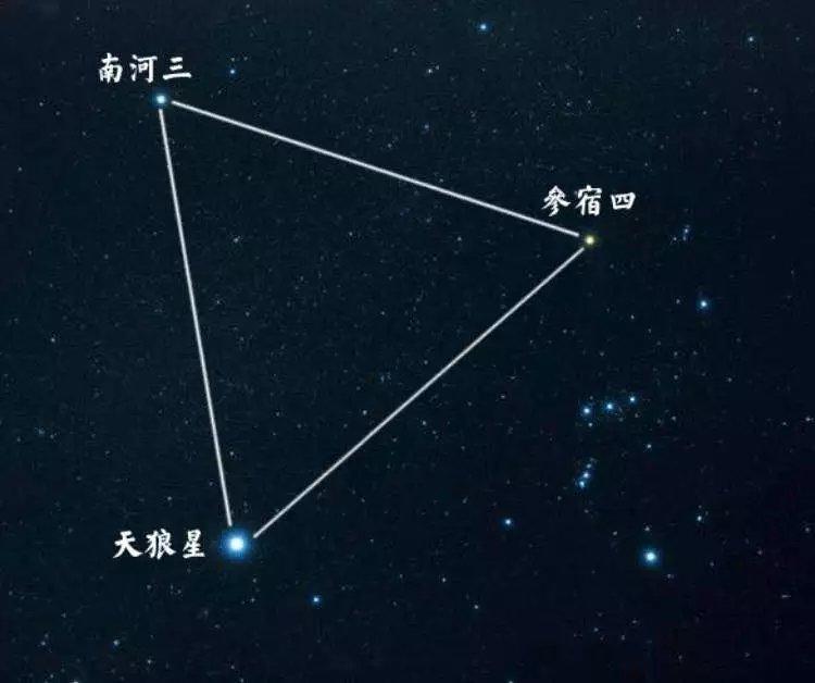 三圣星宿各亮一位置图图片