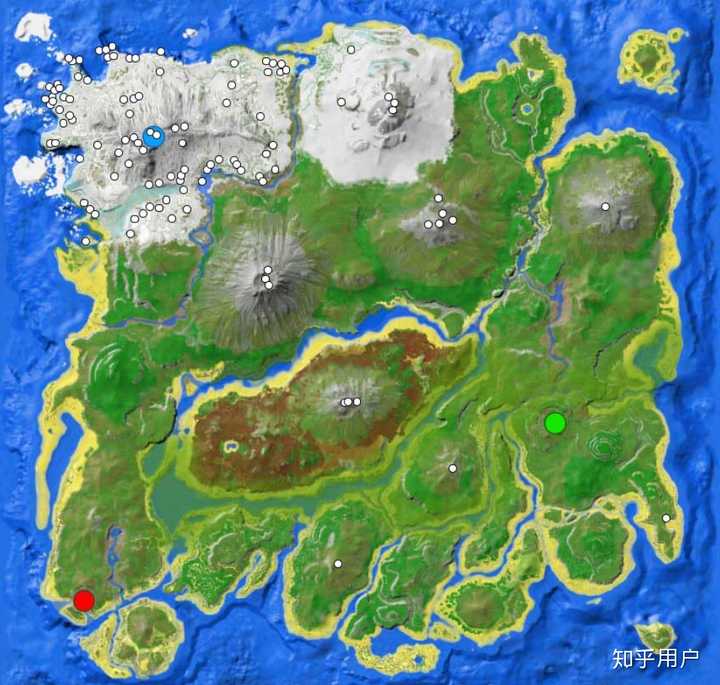 方舟生存进化孤岛地图解析 Pc版方舟 生存进化 Ark 中的地图 瓦尔盖罗 孤岛 中心岛 焦土 仙境 达达兔游戏网