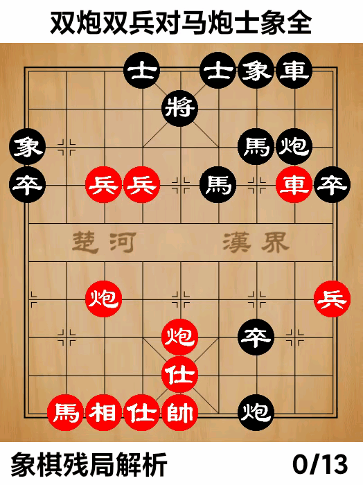 象棋残局解析 的想法: 象棋实用残局:双炮双兵对马炮士象全 |  a