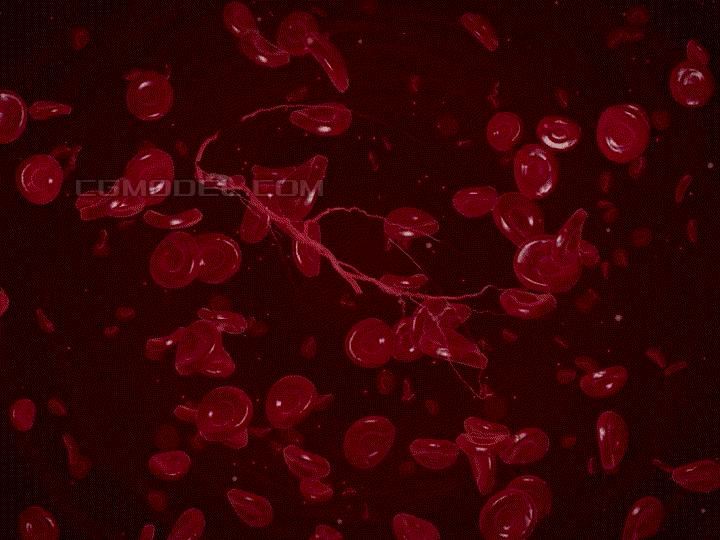 红色血栓手绘图图片